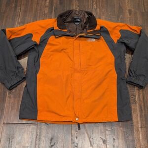The North Face Vibrant Orange and Charcoal Jacket